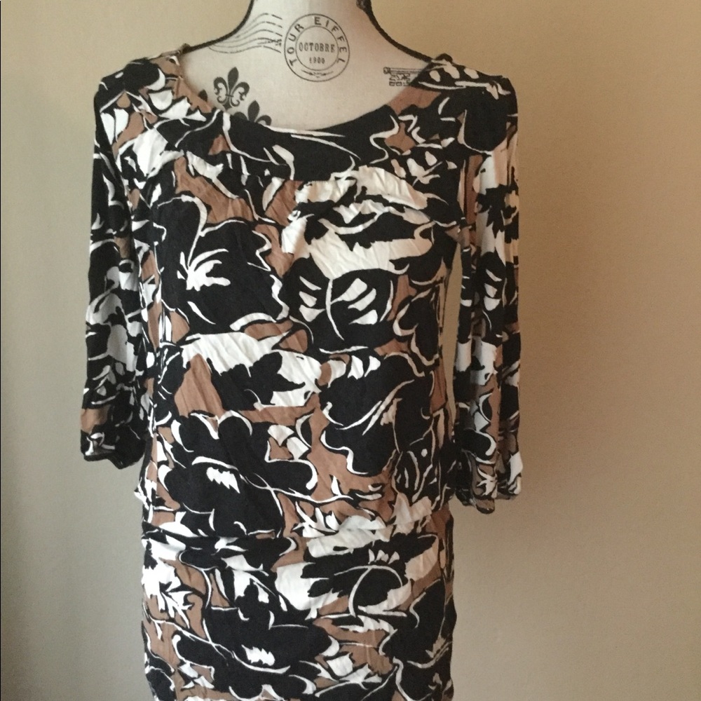 Bcbgmaxazria black, brown and cream